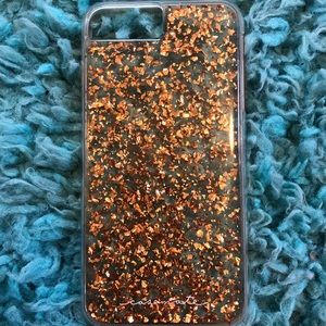 rose gold fleck iphone 6 plus through 8 plus case